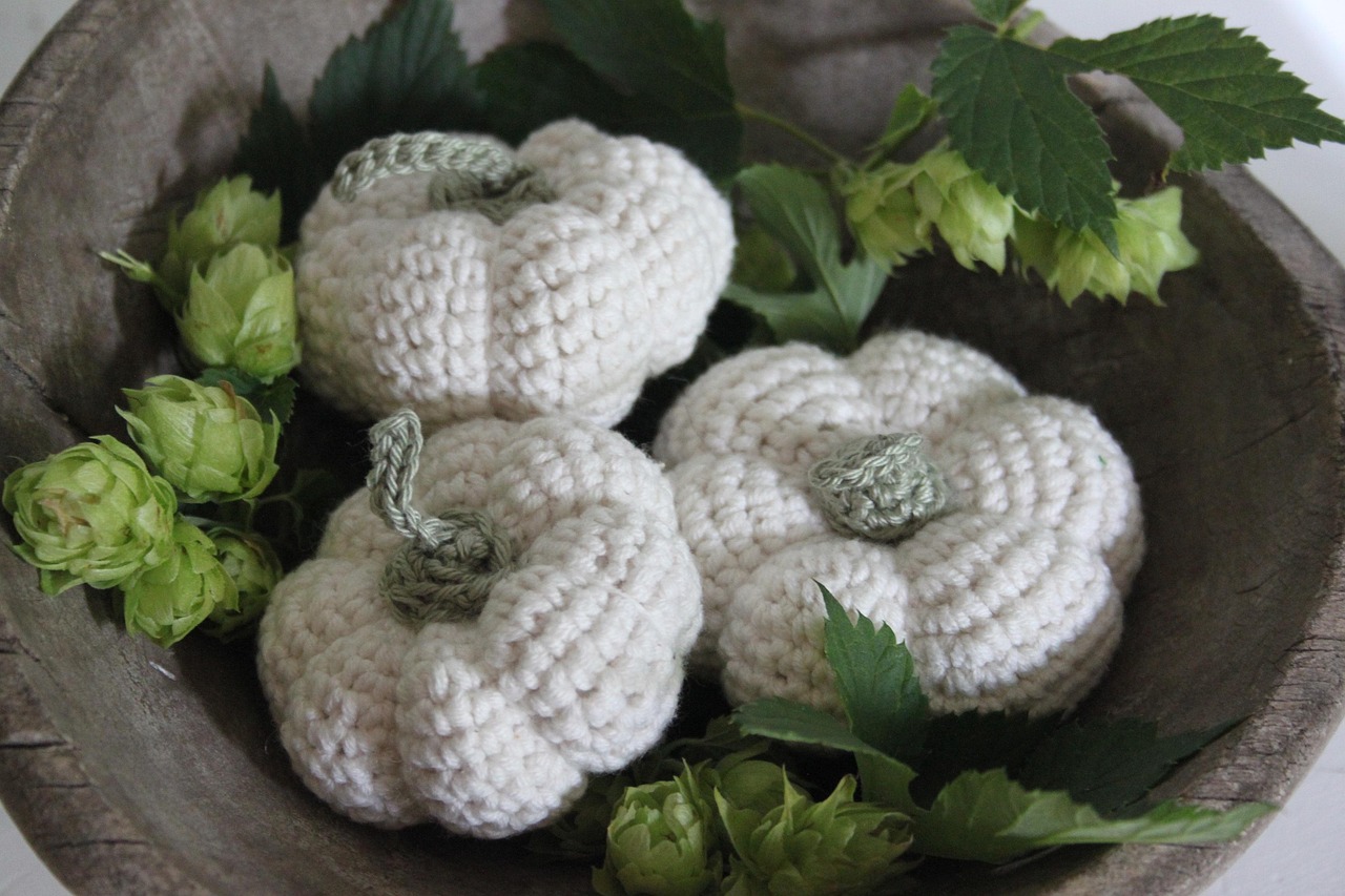 Crochet pumpkin wreath